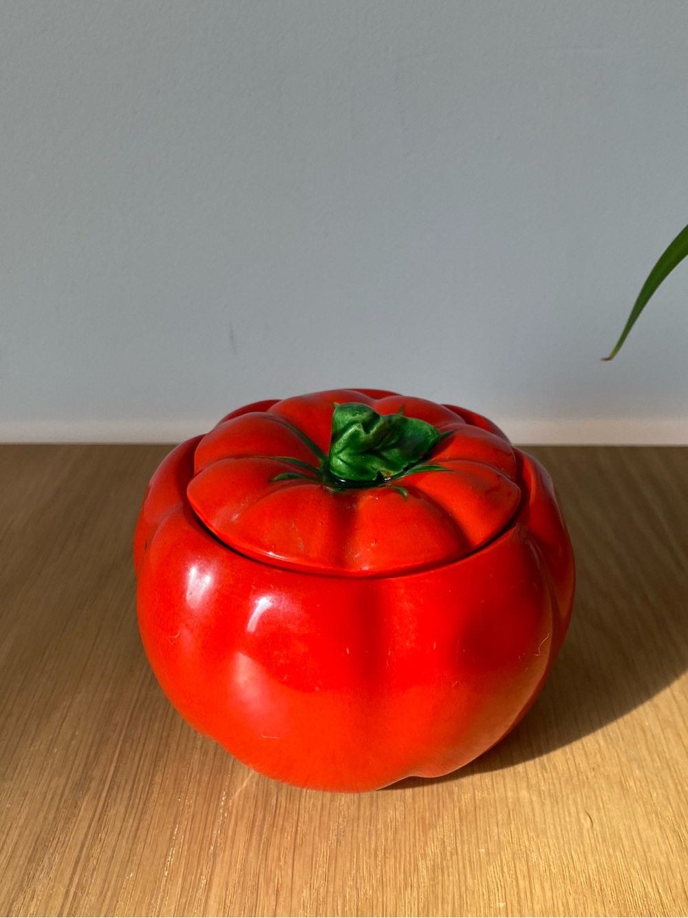 Vintage Maruhon Tomato Lidded Sugar Bowl Condiment Jar 1940s Japan - Picture 12 of 12